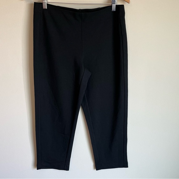 J. Jill NEW Black Pull on Elastic Waist Slim-Leg Cropped Pants Size Small - Picture 1 of 10